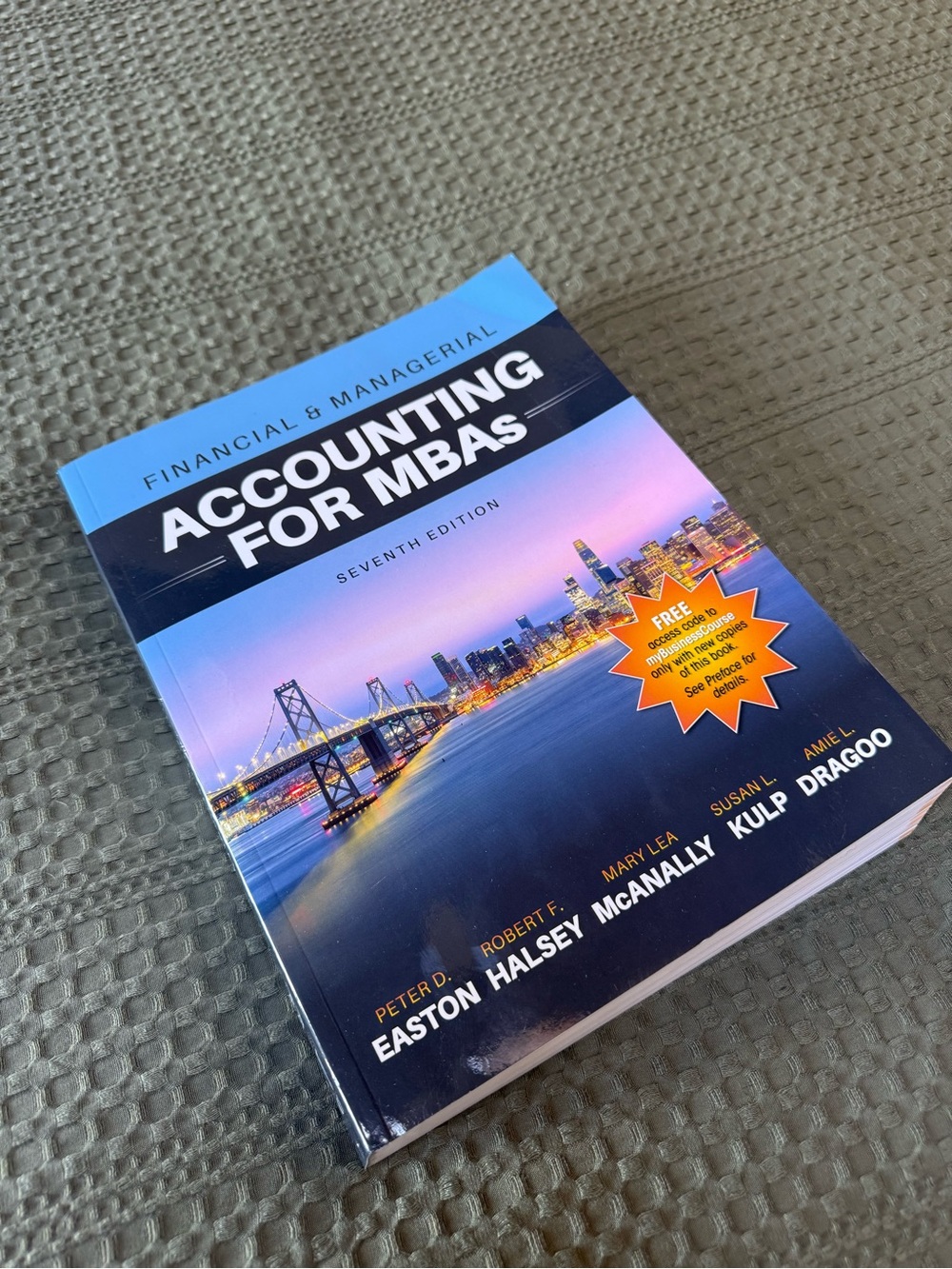 Accounting for MBAs Seventh Edition Textbook